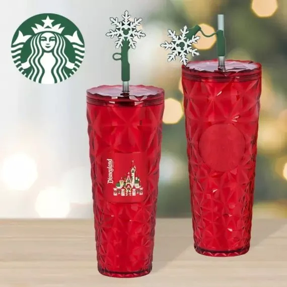 Disney Starbucks ミッキー水筒 レッド Disney WDW Starbucks Mickey Icon Holiday Stainless Steel